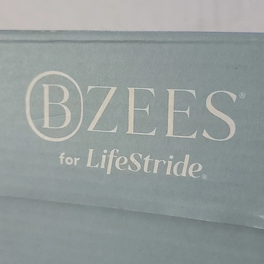 LifeStride Bzees May Black Knit Ankle Boots Shimmery 10 Wide NIB